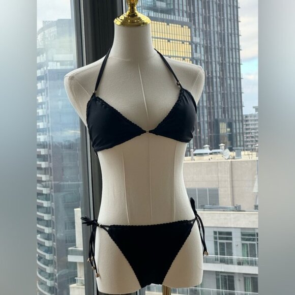 🆕 ZIMMERMANN 🧿 NWOT Vitali Trimmed Mini Tri Bikini, Black, Sz 2 - US 6 / 8 - Picture 12 of 15